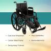 McKesson Wheelchair, Swing Away Foot Leg Rest, Elevating Leg Rest, Fixed Arm, 16 in Seat, 250 lbs Weight Capacity, 1 Count(16 Inch Seat Width – 250 Pound Weight Capacity 1 Count)
