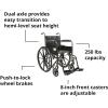 McKesson Wheelchair, Swing Away Foot Leg Rest, Fixed Arm, 18 in Seat, 300 lbs Weight Capacity, 1 Count