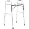 McKesson Folding Walker with Rubber Tips – Adjustable Height, Lightweight Mobility Aid, 350 lb Weight Limit, 1 Count(Adult (1 Count))