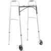 McKesson Folding Walkers with Wheels, Aluminum, 32 in to 39 in, 350 lbs Weight Capacity, 1 Count