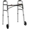 McKesson Junior Folding Walkers with Wheels, Aluminum, 25 in to 32 1/4 in, 350 lbs Weight Capacity, 4 Count