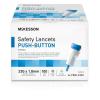 McKesson Lancets for Diabetes Testing [100 Count] Lancing Device for Blood and Glucose Test, 23G x 1.8 mm, Push Button Activation, Sterile, Single Use(100 Count)