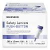 McKesson Lancets for Diabetes Testing [100 Count] Lancing Device for Blood and Glucose Test, 28G x 1.5 mm, Push Button Activation, Sterile, Single Use(100 Count)