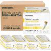 McKesson Lancets for Diabetes Testing [2000 Count] Lancing Device for Blood and Glucose Test, 17G x 2.0 mm, Push Button Activation, Sterile, Single Use(2000 Count)