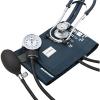 McKesson Premium Aneroid Sphygmomanometer and Stethoscope Combo Kit – Blood Pressure Gauge/Cuff, Sprague Rappaport Stethoscope, Navy Blue- Size 11, 23-40 cm, 22 in Tube, 1 Count(Size 11 (1 Count))