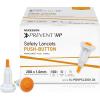 McKesson Prevent HP Sterile Push Button Safety Lancets, 28G x 1.0 mm Depth [2000 Count] – Auto Retracting Blood Glucose Testing Lancets, Single Use, Orange