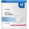 McKesson Super Briefs, [16 Count], Size M, 32-44 in. Incontinence Adult Diapers with Tabs, Moderate Absorbency, Unisex, Disposable, Elastic Leg Gathers and Contoured Fit for Men and Women