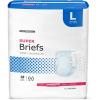 McKesson Super Briefs, [72 Count], Size L, 44-58 in. Incontinence Adult Diapers with Tabs, Moderate Absorbency, Unisex, Disposable, Elastic Leg Gathers and Contoured Fit for Men and Women