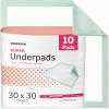 McKesson Super Underpads, Incontinence Bed Pads 30″ x 30″ [10 Count], Moderate Absorbency, Disposable Chux Pads for Adults, Elderly, and Baby, Pee Pads(30×30 Inch (Pack of 10))