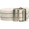 McKesson Transfer and Gait Belt with Iron Buckle – White with Black Stripe, 60 in, 1 Count
