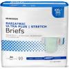 McKesson Ultra Plus Stretch Briefs, [20 Count], XXL/3XL, 58-77 in. Incontinence Adult Diapers, Heavy Absorbency, Unisex, Disposable, Elastic Leg Gathers and Contoured Fit for Men and Women(2X/3X-Large (80 Count))