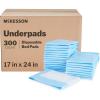 McKesson Underpads Disposable Bed Pads 17″ x 24″ [300 Count], Light Absorbency, Classic Incontinence Chux for Adults, Elderly, and Baby, Pee Pads(300 Count (Pack of 1))