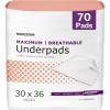 McKesson Underpads Disposable Bed Pads 30″ x 36″ [70 Count], Maximum Absorbency, Maximum Breathable Incontinence Chux for Adults, Elderly, and Baby, Pee Pads