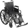 McKesson Wheelchair – Detachable Arms, Swing-Away Footrests – Black, 250 lbs Weight Capacity, 1 Count