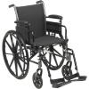 McKesson Wheelchair, Lightweight, Durable Carbon Steel, Desk-Length Arm, Swing-Away Footrest, 18″ Seat Width, 300 lbs. Capacity, 1 Count