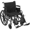 McKesson Wheelchair, Swing Away Foot Leg Rest, Elevating Leg Rest, Desk Length Arms Flip Back, 18 in Seat, 300 lbs Weight Capacity, 1 Count(20 Inch Seat Width)