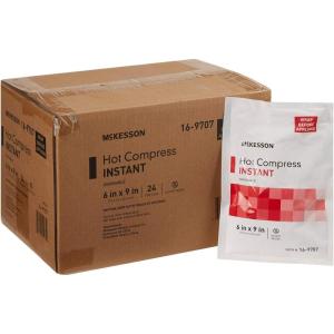 McKesson 16-9707 Medi-Pak Instant Hot Compress, 6″ Width, 9″ Length, 6″ Width, 9″ Length (Pack of 24)