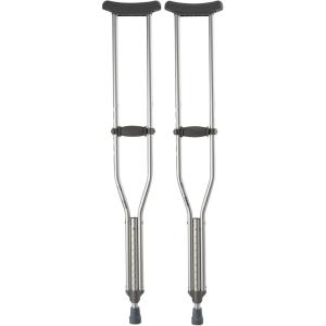 McKesson Adult Aluminum Adjustable Underarm Crutches, 8 Pairs