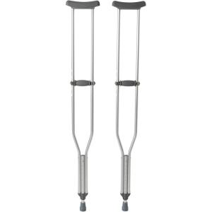 McKesson Aluminum Adjustable Underarm Crutches for Tall Adults, Max 350 lbs, 8 Pairs