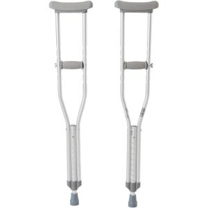 McKesson Aluminum Child Frame Push Button Underarm Crutches, Max 350 lbs, 8 Pairs