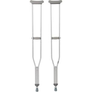 McKesson Aluminum Frame Push Button Underarm Crutches for Tall Adults, 350 lb Limit, 1 Pair