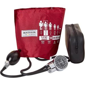 McKesson Aneroid Sphygmomanometer – Manual Blood Pressure Cuff Monitor with Carrying Case, Pocket Size, Cuff 23-40 cm, Black, 20 Count(Large Adult Cuff (34-50 cm) 20 Count)