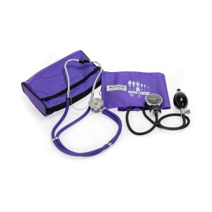 McKesson Aneroid Sphygmomanometer and Stethoscope Kit – Pocket Blood Pressure Gauge/Cuff, Sprague Rappaport Stethoscope, Purple – Size 11, 23-40 cm, 55 cm Tube, 1 Count
