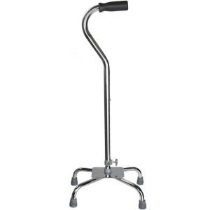 McKesson Chrome Steel Large Base Quad Cane 29 to 37.5″ Height(Chrome (4 Count))