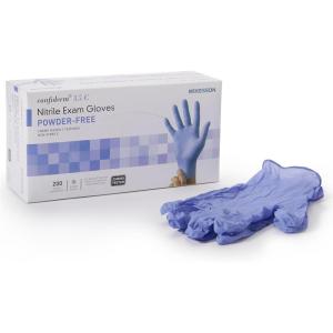 McKesson Confiderm 3.5C Nitrile Exam Gloves, Non-Sterile, Powder-Free, Blue, Large, 200 Count, 10 Boxes, 2000 Total