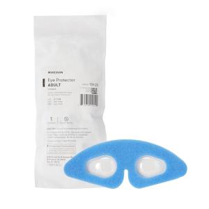 McKesson Eye Protectors – Foam, Sterile, Self-Adhesive for Adults, Disposable – Blue, 8 1/8 in x 2 9/10 in, 1 count(1)