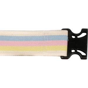 McKesson Gait Belt, Transfer and Walking, Delrin Buckle, White, 60 in, 1 Count(Pastel Stripe)