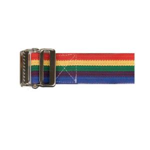 McKesson Gait Belt, Transfer and Walking, Heavy Duty with Metal Buckle, Pastel Stripe, 60 in, 1 Count(Rainbow)