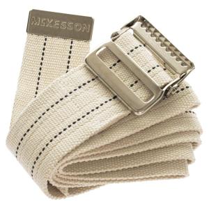 McKesson Gait Belt, Transfer and Walking, Heavy Duty with Metal Buckle, Pastel Stripe, 60 in, 1 Count(White)