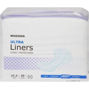 McKesson Incontinence Pads for Adult Women and Men [Pack of 80] Bladder Control and Postpartum Liners, Heavy Absorbency