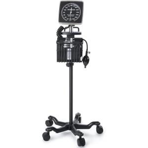 McKesson LUMEON Aneroid Sphygmomanometer Mobile Unit – for Adults, Medium Arm Cuff, Black – 8 ft Coiled Tube, 19-27 cm Circumference, 34 in – 48 in Height, 1 Count