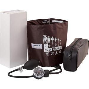 McKesson LUMEON Deluxe Aneroid Sphygmomanometer, Blood Pressure with Cuff, Thigh, Brown, Adult Large, 12 Count(Thigh Cuff (1 ct))