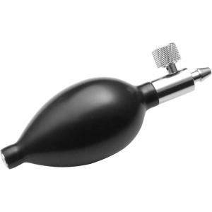 McKesson LUMEON Deluxe Blood Pressure Inflation Bulb and Valve – Medical-Grade Professional Quality, for use with Clock Face Aneroid Sphygmomanometers – Black, 1 Count