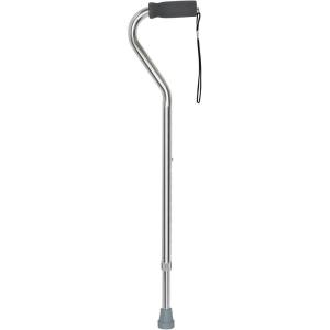 McKesson Offset Cane, Adjustable, Silver, Aluminum, 30 in to 39 in, 300 lbs Weight Capacity, 6 Count