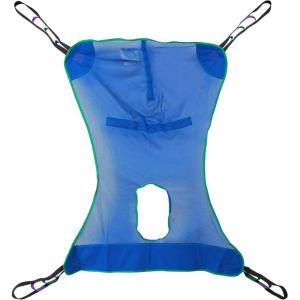 McKesson Patient Lift Sling, Mesh – Full Body Transfer Aid with Commode Opening – Size Large, 600 lbs Weight Capacity, 1 Count