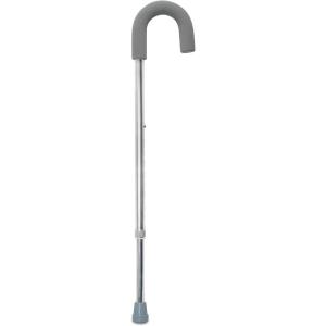 McKesson Silver Aluminum Round Handle Cane 28.75″ to 37.75″ H((6 ct))