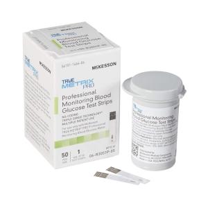 McKesson True METRIX Blood Glucose Test Strips for Diabetes [50 Strips] Professional Monitoring System, Multiple Patient Use