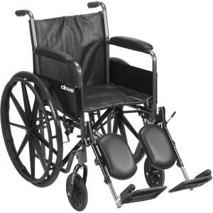 McKesson Wheelchair, Elevating Swing Away Foot Leg Rest, Fixed Arm, 18 in Seat, 300 lbs Weight Capacity, 1 Count