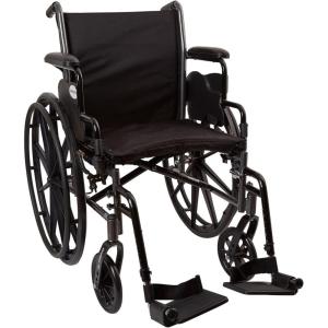 McKesson Wheelchair, Swing Away Foot Leg Rest, Desk Length Arms Flip Back, 18 in Seat, 300 lbs Weight Capacity, 1 Count
