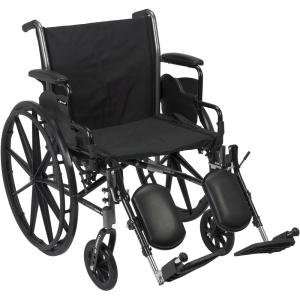 McKesson Wheelchair, Swing Away Foot Leg Rest, Elevating Leg Rest, Desk Length Arms Flip Back, 18 in Seat, 300 lbs Weight Capacity, 1 Count(20 Inch Seat Width)