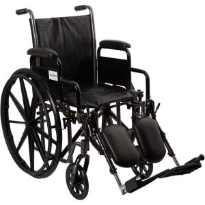 McKesson Wheelchair, Swing Away Foot Leg Rest, Elevating Leg Rest, Fixed Arm, 16 in Seat, 250 lbs Weight Capacity, 1 Count(16 Inch Seat Width – 250 Pound Weight Capacity 1 Count)