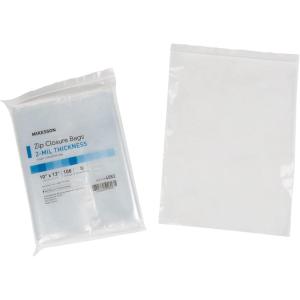 McKesson Zip Closure Bags, 2 mil Thickness – Polyethylene, Reclosable – Clear, 10 in x 13 in, 100 Count, 1 Pack