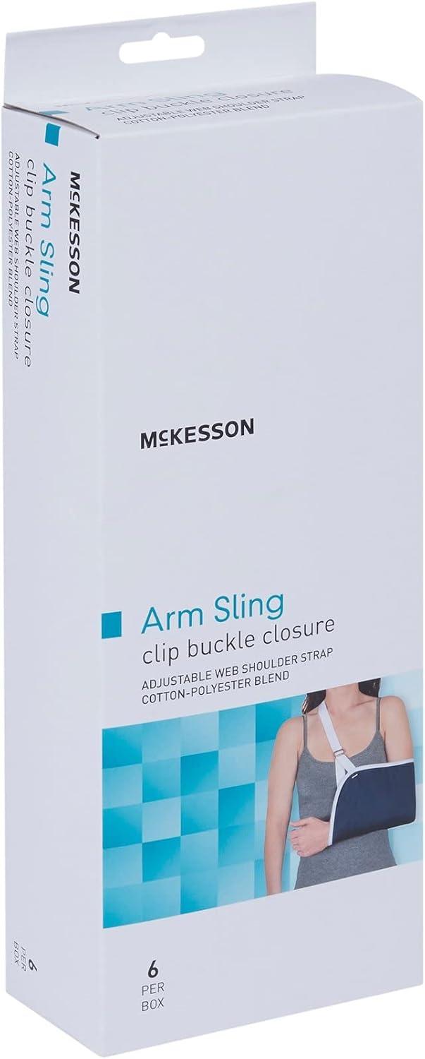 image:imageMcKesson Arm Sling Shoulder Strap Adjustable Strap CottonPolyester Large Blue 7 12 in x 18 12 in 6 Count