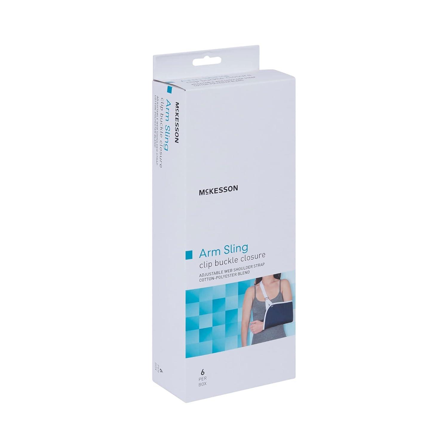 image:imageMcKesson Arm Sling Shoulder Strap Adjustable Strap CottonPolyester Small Blue 5 12 in x 14 12 in 6 Count