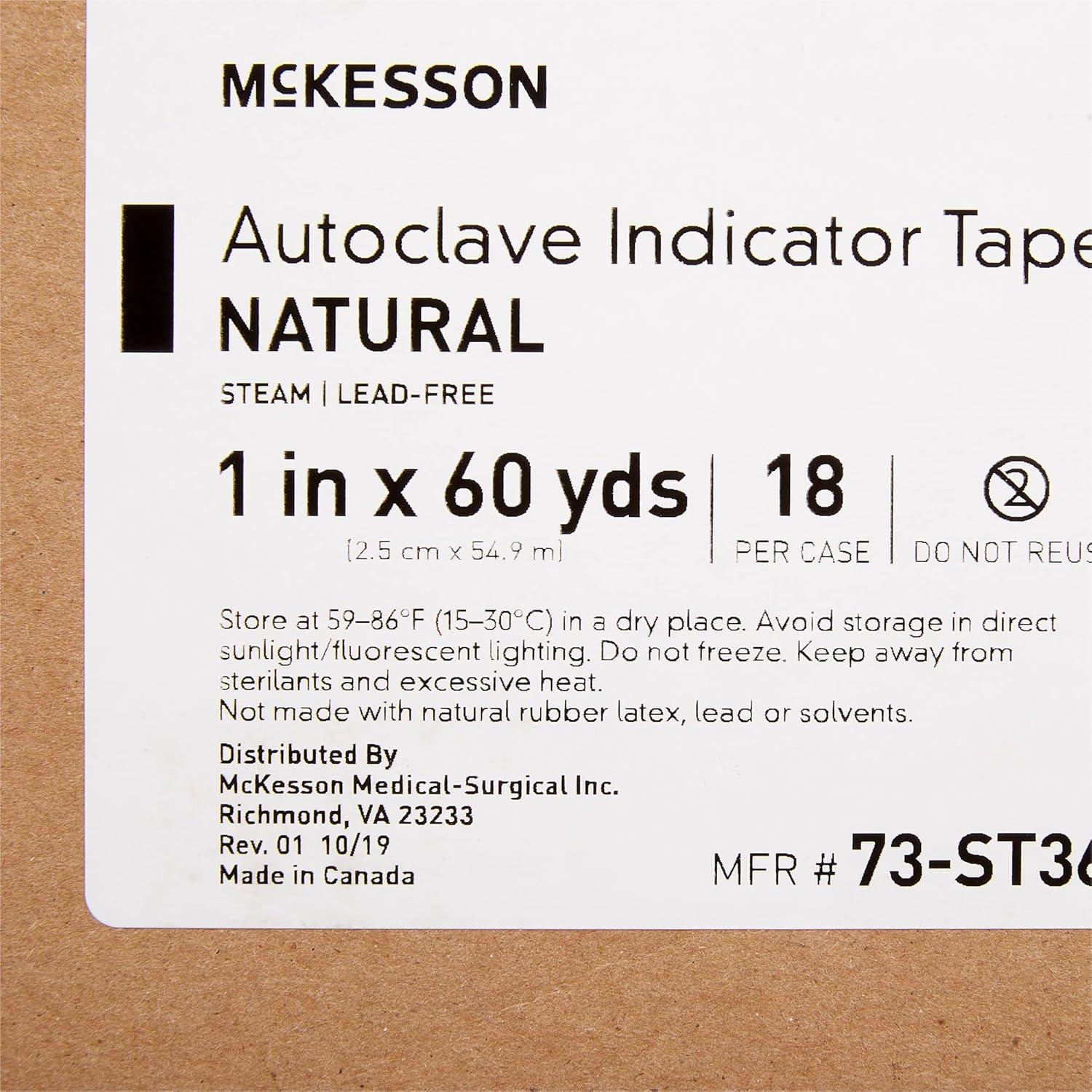 image:imageMcKesson Autoclave Indicator Tape Natural Steam 1 in x 60 yd 18 Count