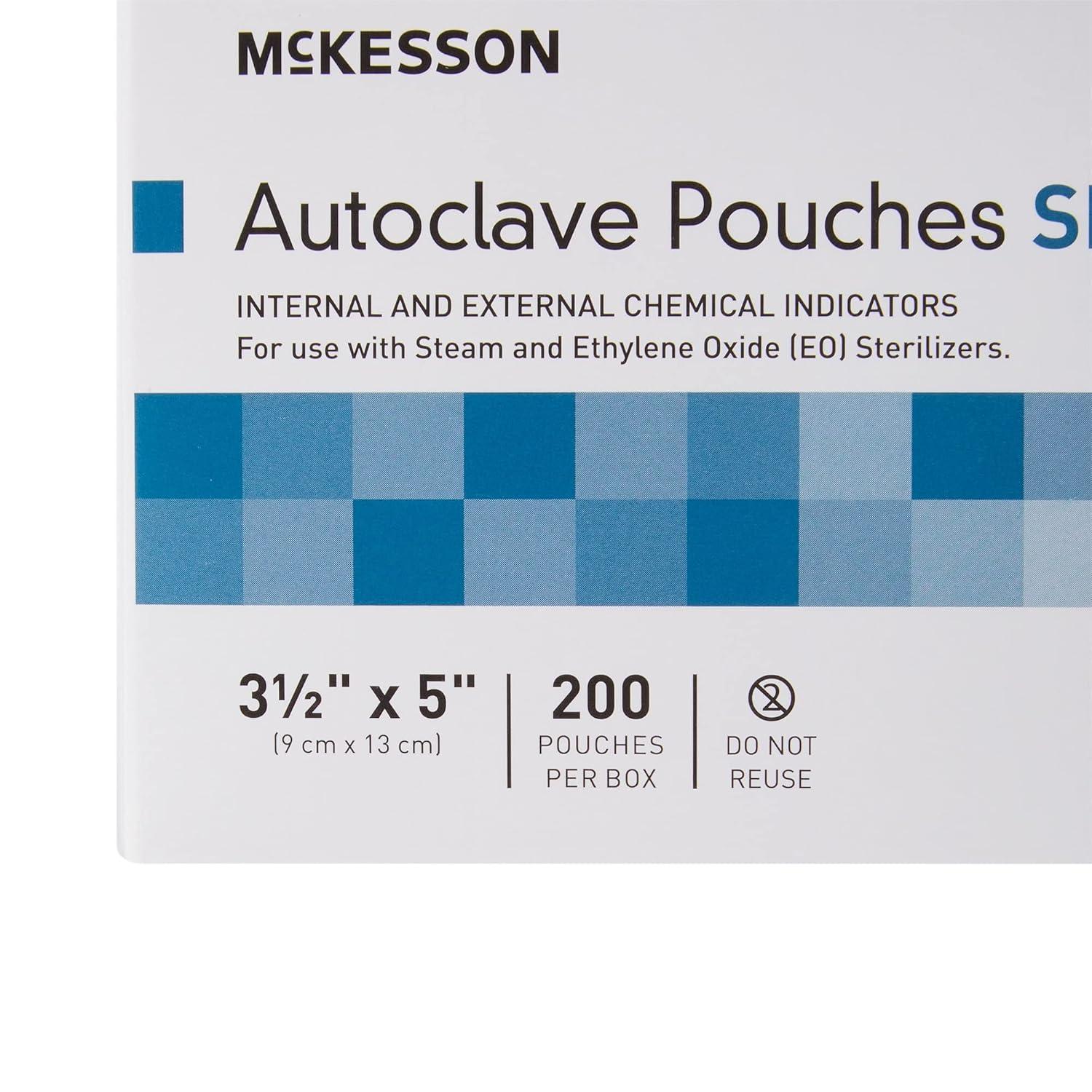 image:imageMcKesson Autoclave Pouches SelfSealing Steam and Ethylene Oxide Sterilizers 7 12 in x 13 in 200 Count 1 Pack312 X 5 Inch 200 ct